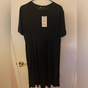 Zara Black Empire Waist Dress